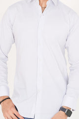 ZARA Men’s  Regular Fit  Striped Dress Shirt – Light Blue