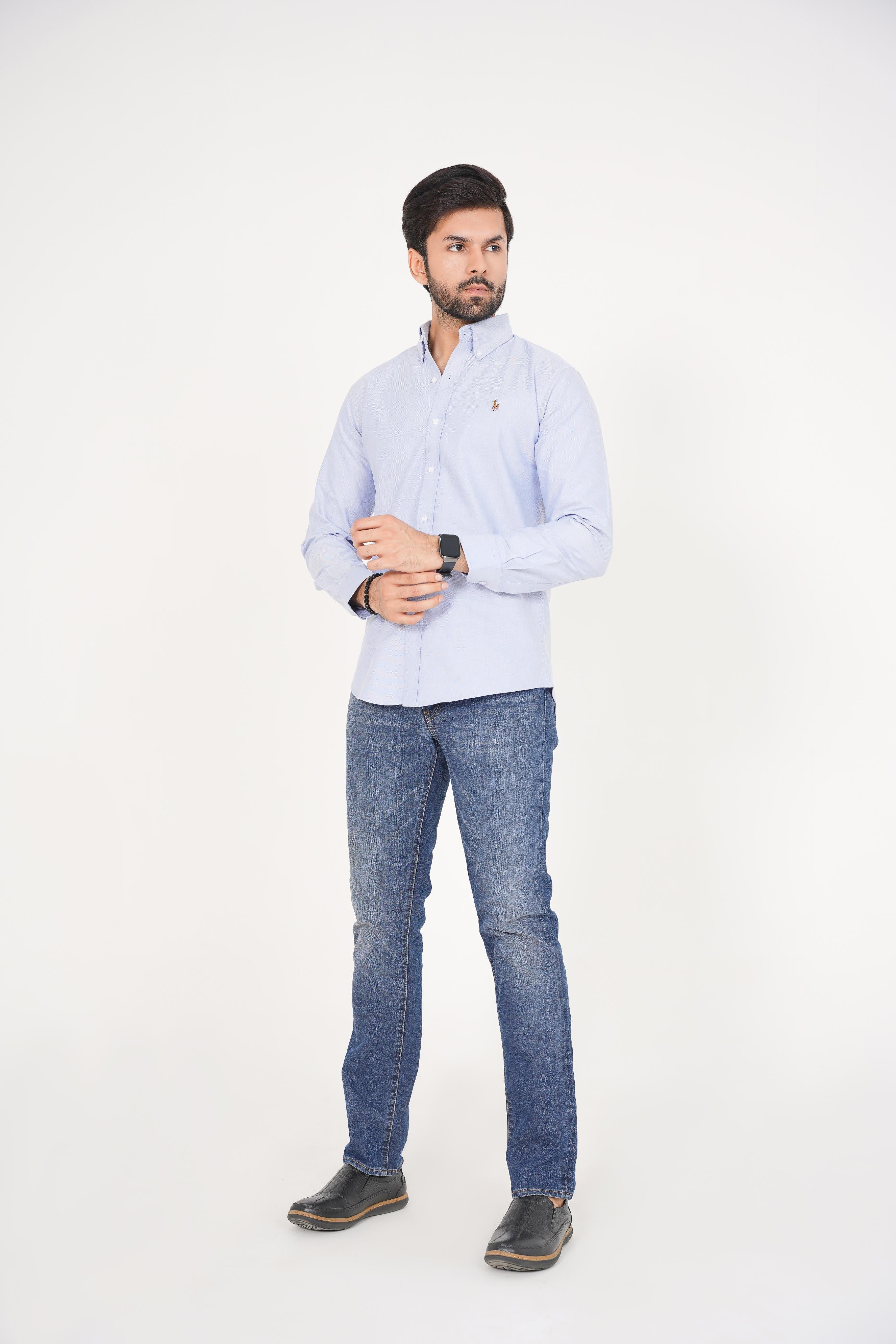 Ralph Lauren Men's -Regular Fit  Light Blue Shirt