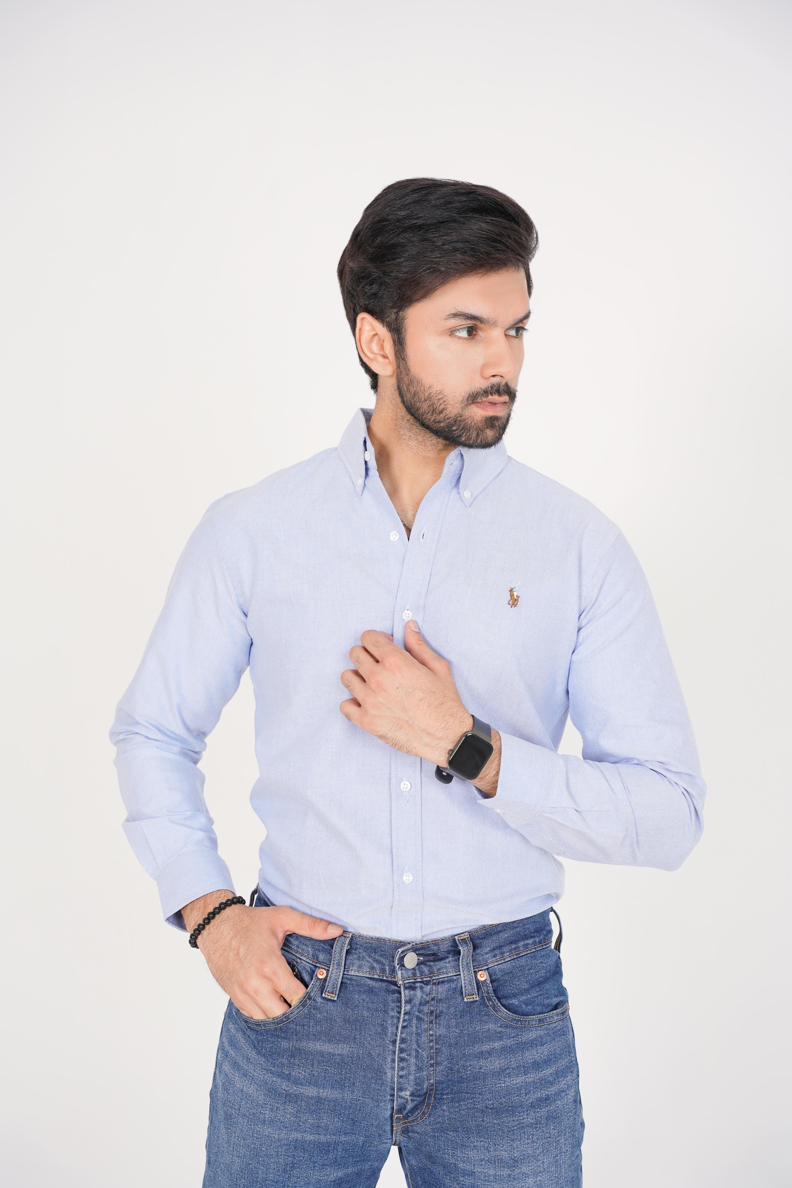 Ralph Lauren Men's -Regular Fit  Light Blue Shirt