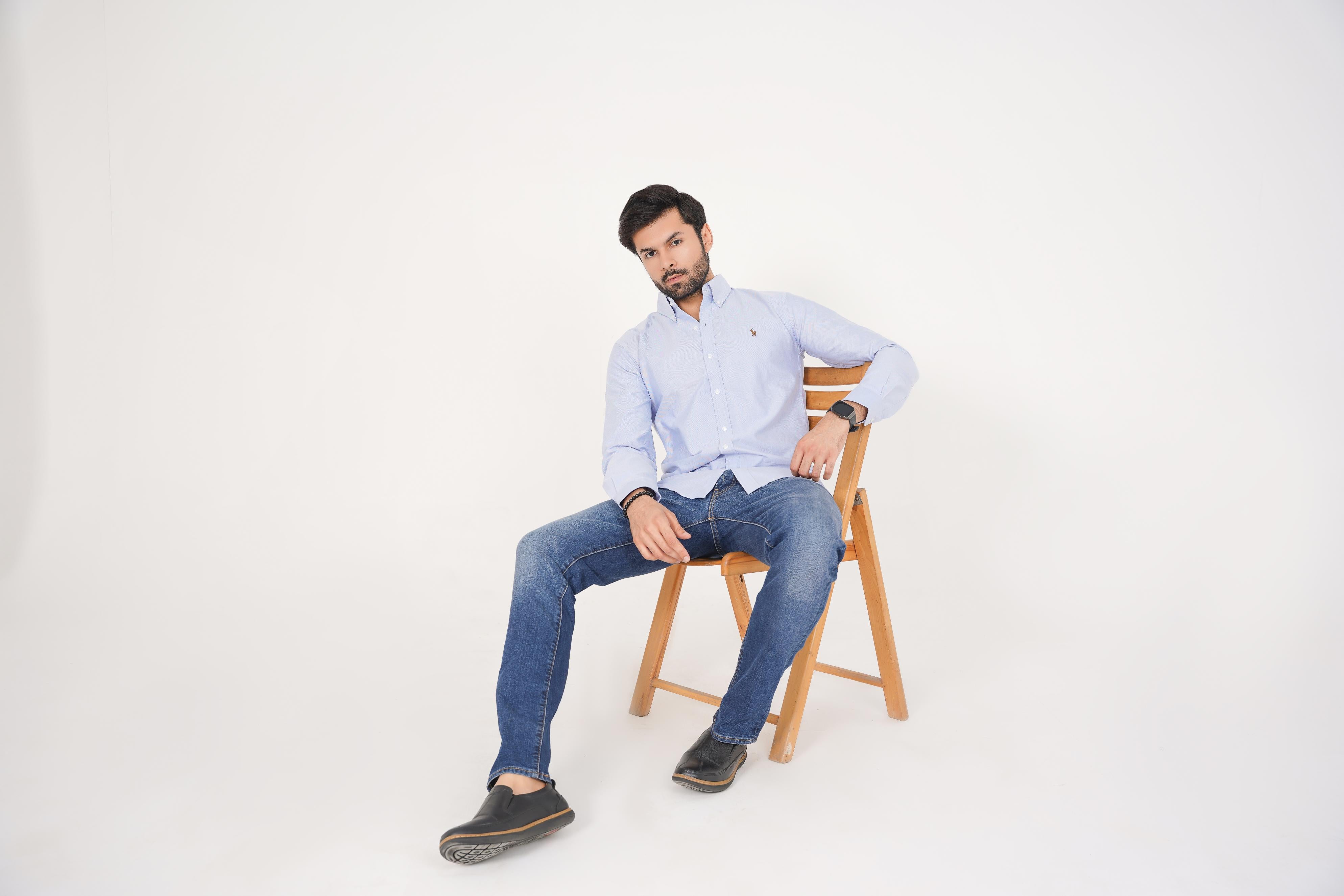 Ralph Lauren Men's -Regular Fit  Light Blue Shirt