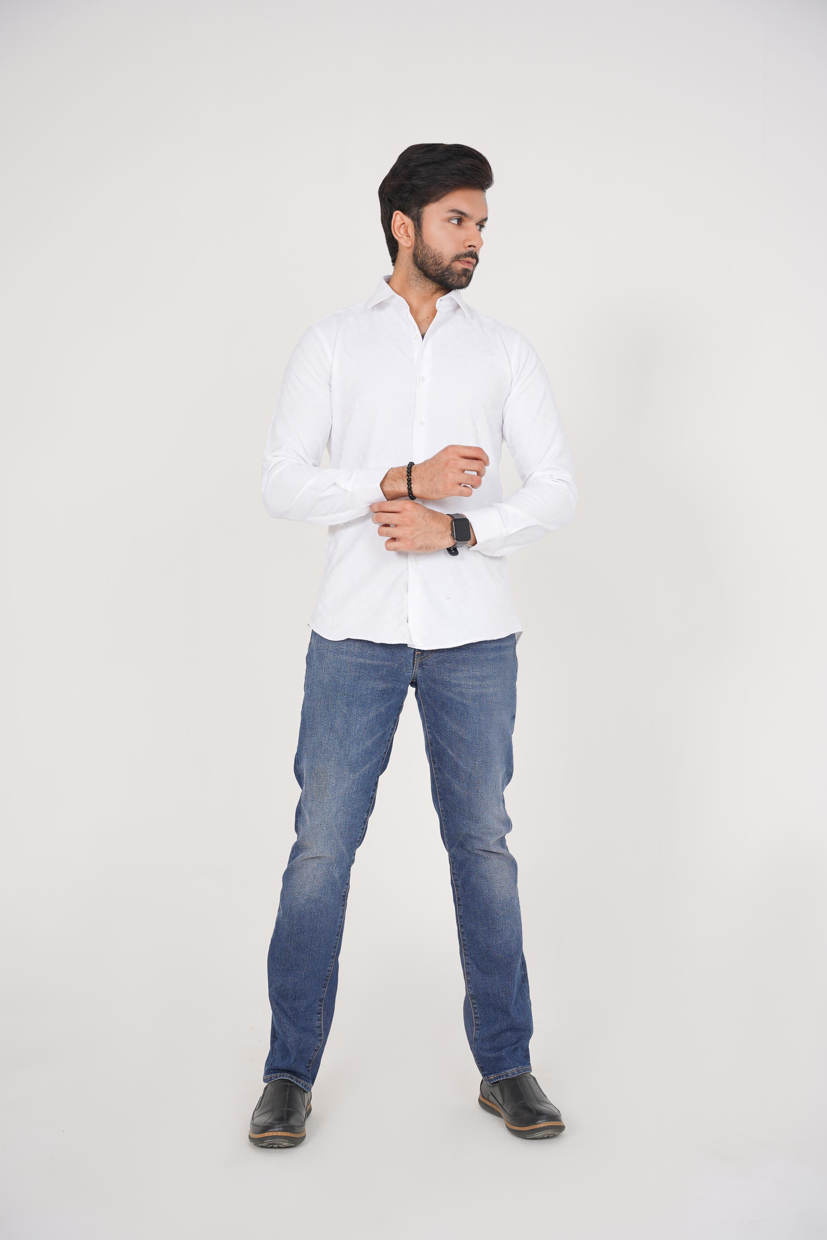 Texture white Shirt