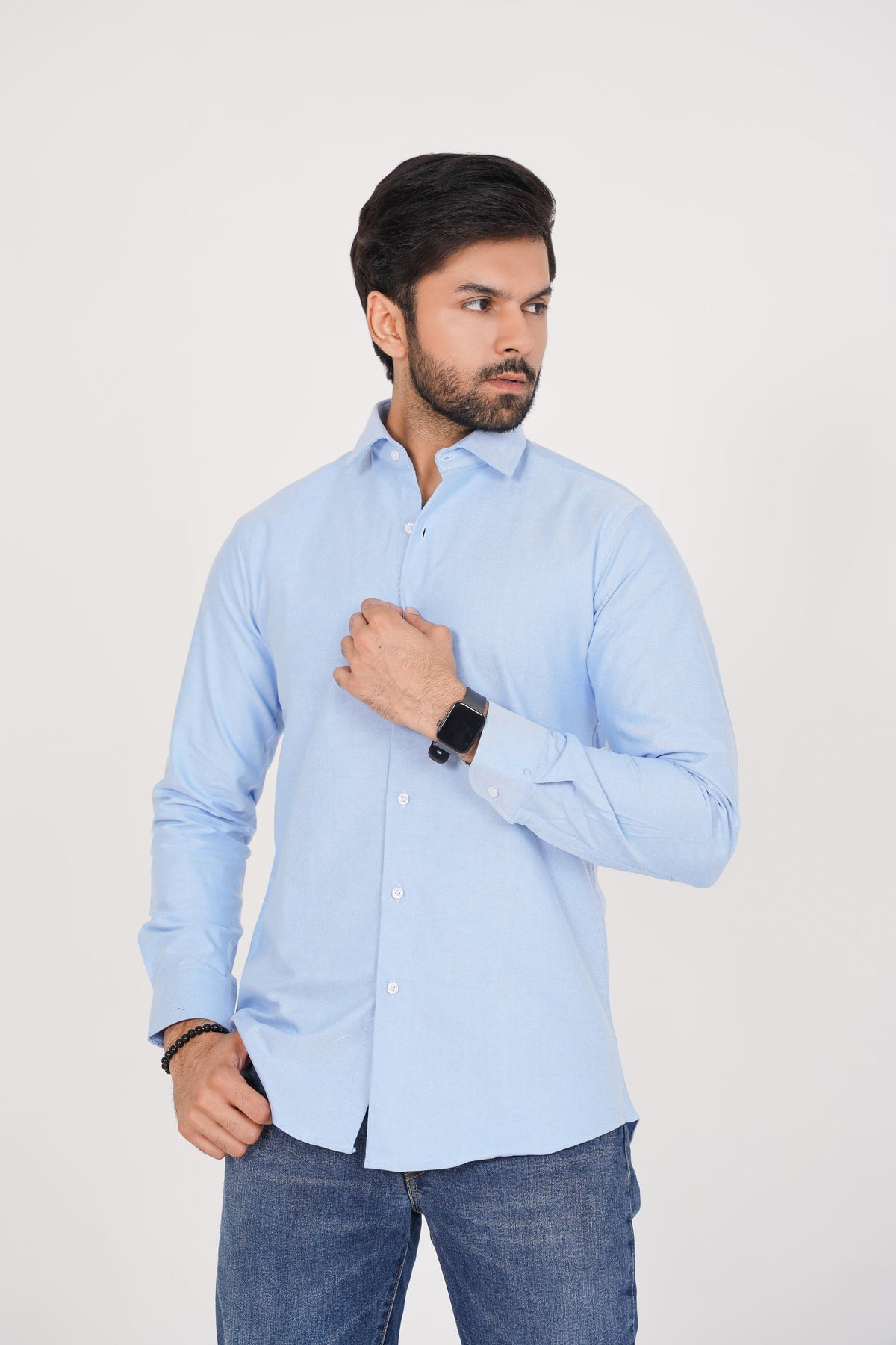 Michael Kors Men's -Regular Fit  Light Blue Dress Shirt