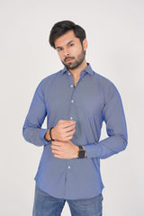 Michael Kors Men's -Regular Fit  Dark Blue Dress Shirt