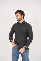 Michael Kors Men's -Regular Fit  Black Dress Shirt