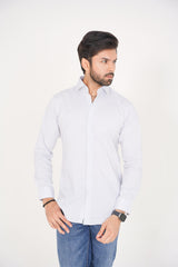 ZARA Men’s  Regular Fit  Striped Dress Shirt – Light Blue
