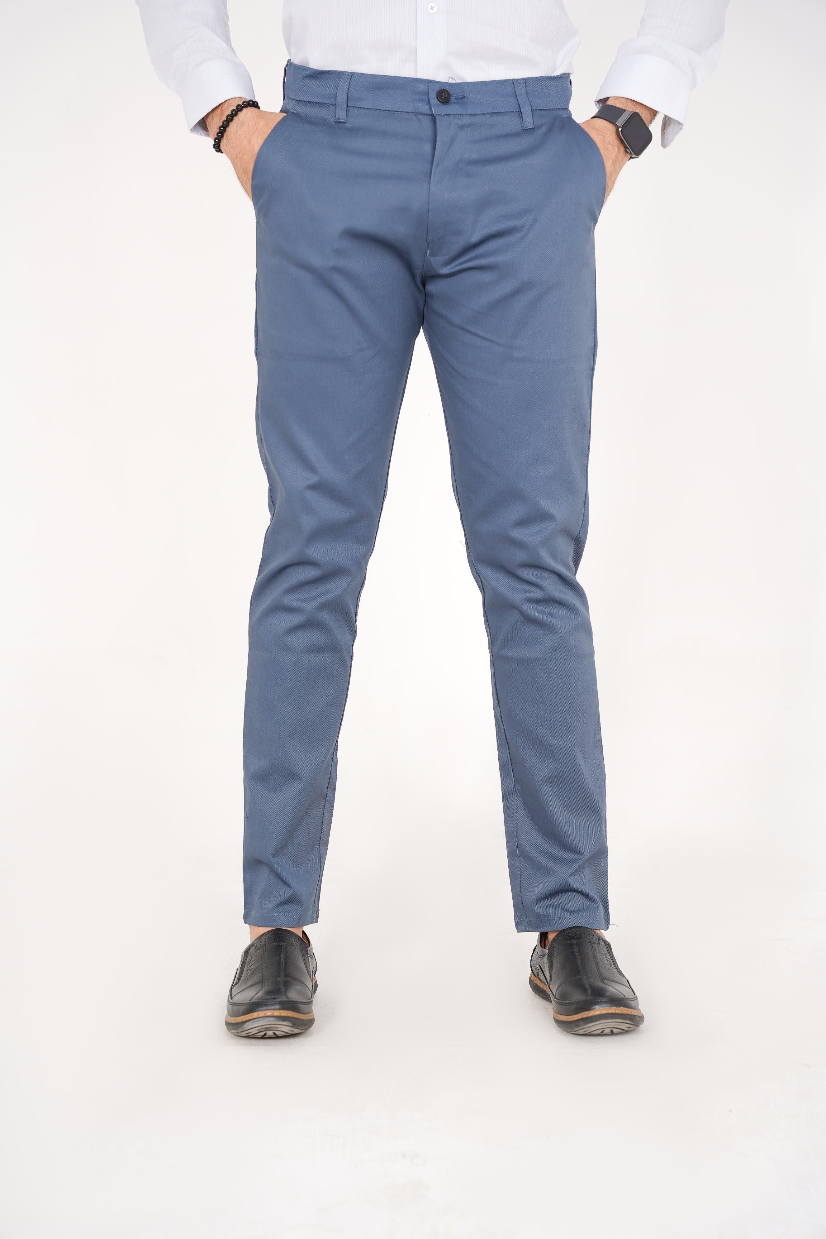 Zara Men Regular Fit Chinos - Blue